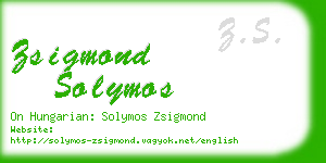 zsigmond solymos business card